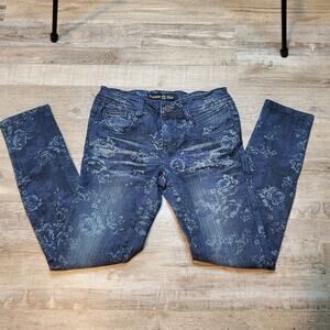 Imperial start size 8 girls floral skinny jeans